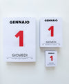 Italian desk calendar 2026