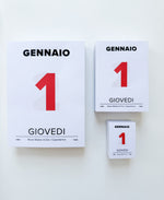 Italian desk calendar 2026