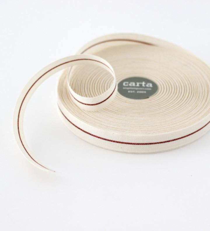 Metallic Line Tight weave cotton ribbon 5/8" width