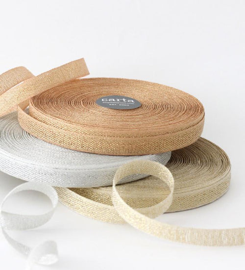 Metallic Loose weave cotton ribbon 54 yards