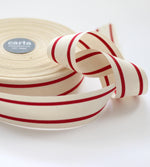 Striped cotton ribbon 1 ½” width- Roll of 44 yds